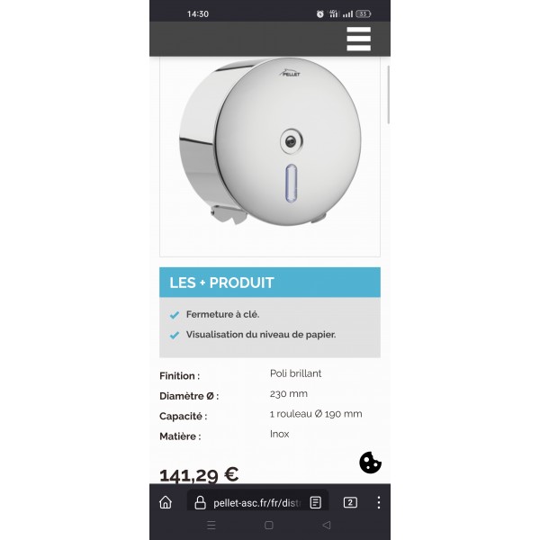 Distributeur papier inox...