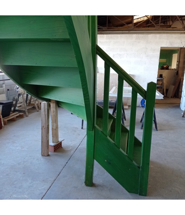 Escalier bois quart tournant 