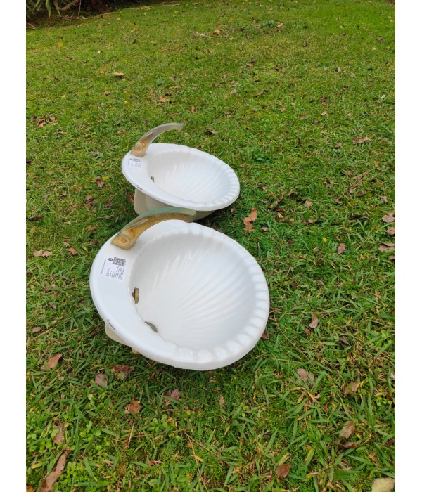 Vasque coquillage en céramique