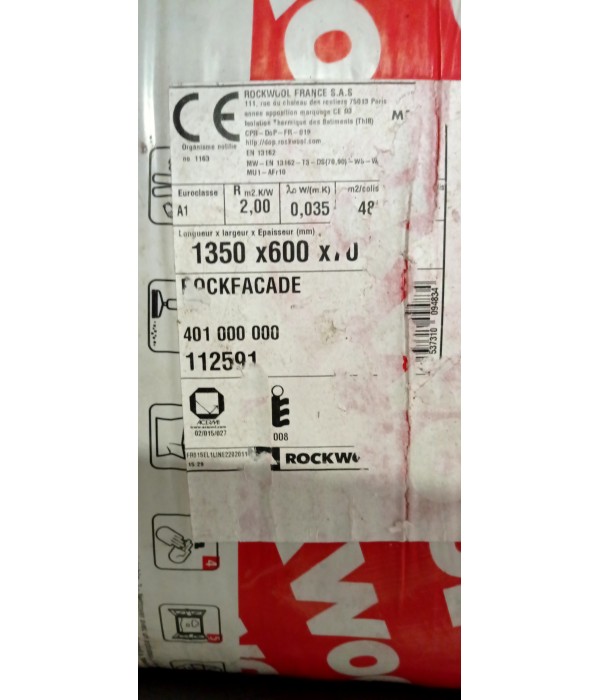 Panneaux de laine de roche rockfaçade...