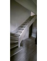 Escalier bois quart-tournant