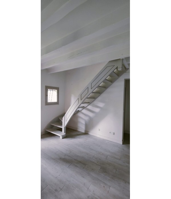 Escalier bois quart-tournant