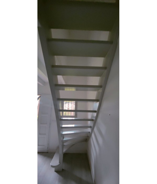 Escalier bois quart-tournant