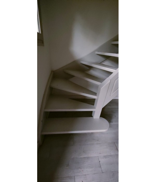 Escalier bois quart-tournant