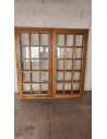 157x159 LOT Fenêtre bois - croisillons amovibles