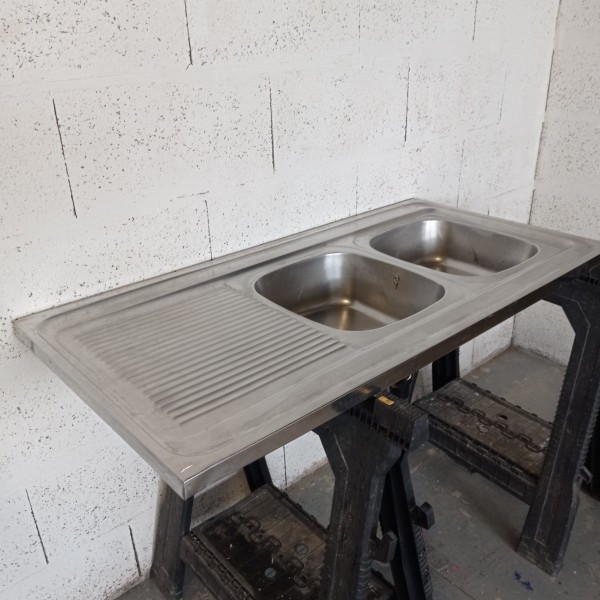 120x60 Évier inox