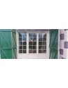 Porte vitrée PVC  double + semi fixe latéral