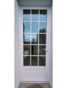 90x225 Porte fenêtre PVC 1 vantail avec croisillon