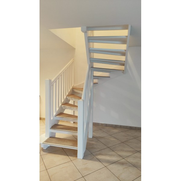 Escalier demi tournant BLANC