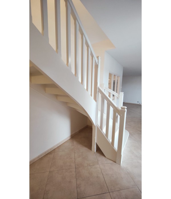 Escalier BOIS quart tournant gauche