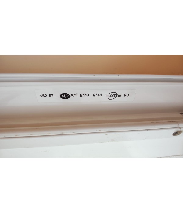 125x217 Porte vitrée 2 vantaux PVC