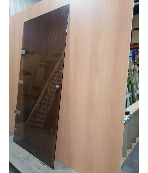 * 92x184 Porte en verre fumé