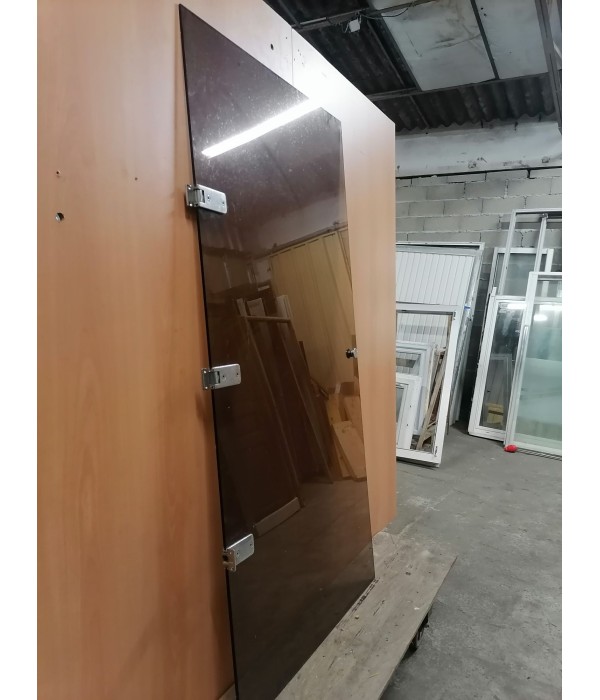 * 92x184 Porte en verre fumé