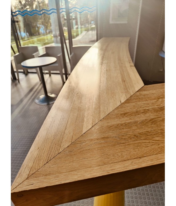 Comptoir bois CHENE Lamellé Collé CAFE