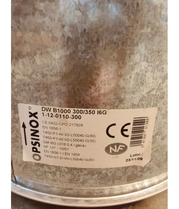 Conduit double paroi isolé INOX