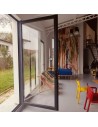 111x247 Porte vitrée alu gris DV