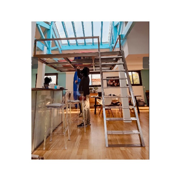 Mezzanine inox et verre...