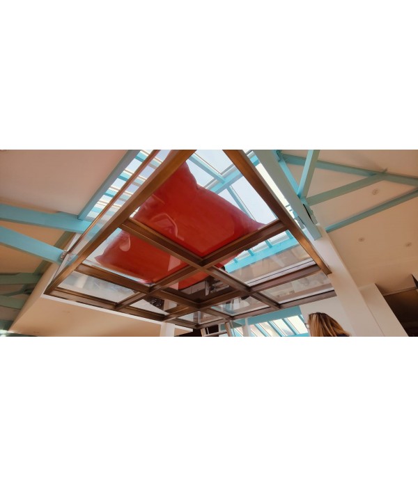 Mezzanine inox et verre 2.97 x 2.88 m