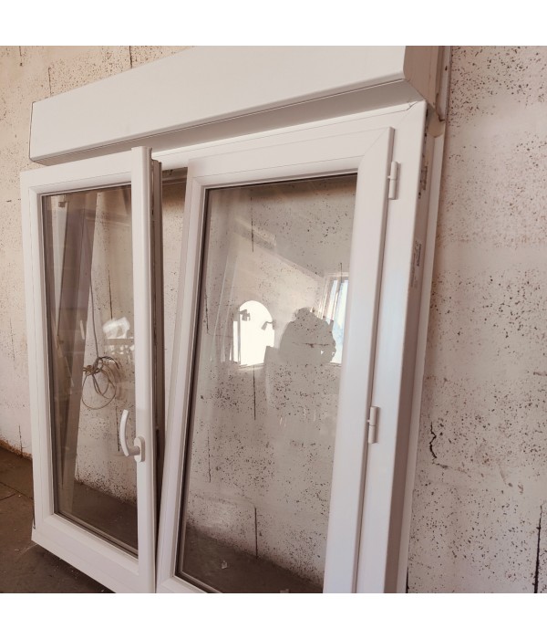 125x125 Fenêtre oscilo PVC DV + volet... 125x125 Fenêtre oscilo PVC DV + volet...