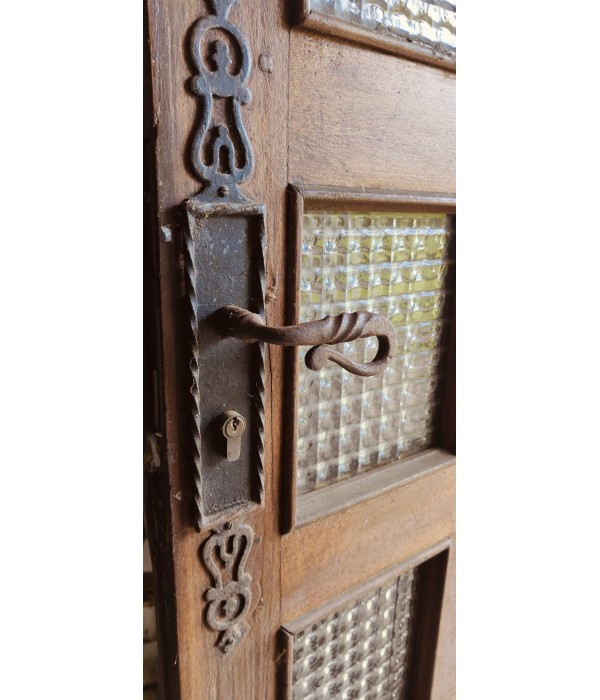 137x225 porte entrée bois 2 vantaux