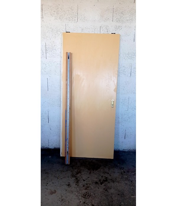 83 x 186 porte coulissante bois plein 
