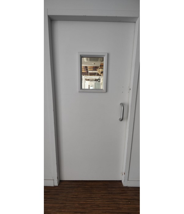 90x203 Porte bois pleine hublot +...