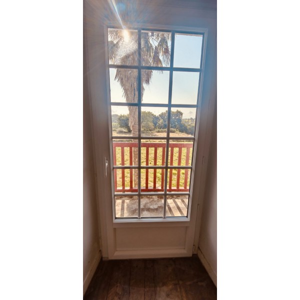 80x203 Porte vitrée DV PVC