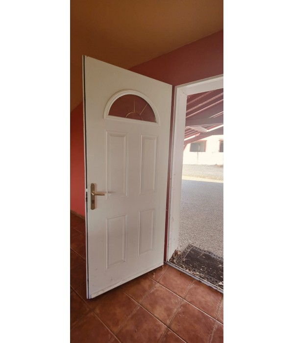 98.5x219.5 Porte d'entrée bois massif