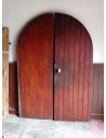 153 x 218 porte double cintrée bois 