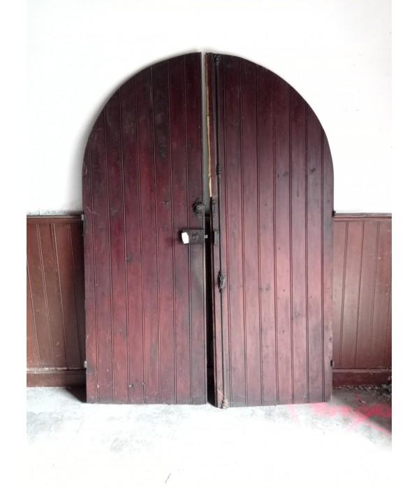 153 x 218 porte double cintrée bois 