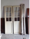 120 x 209 porte double semi vitrée