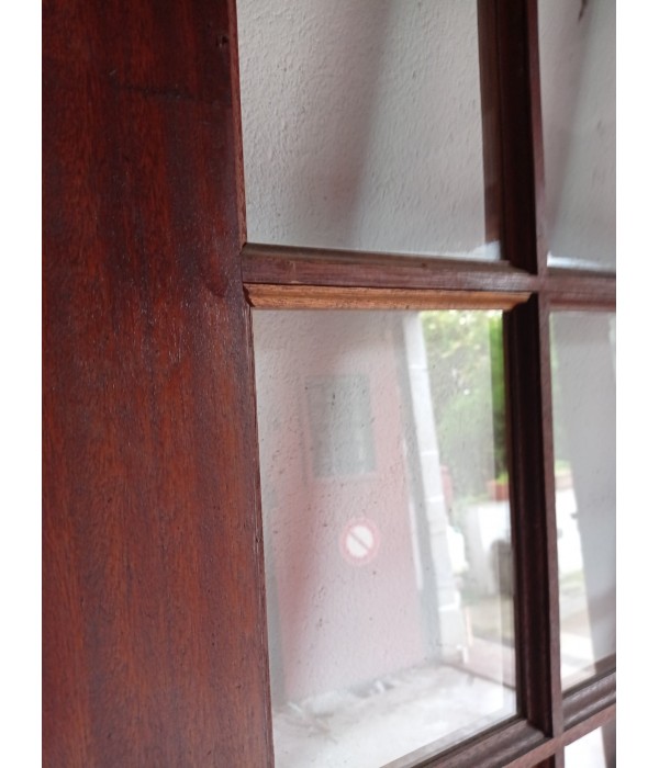 141 X 204 Porte double vitrée bois