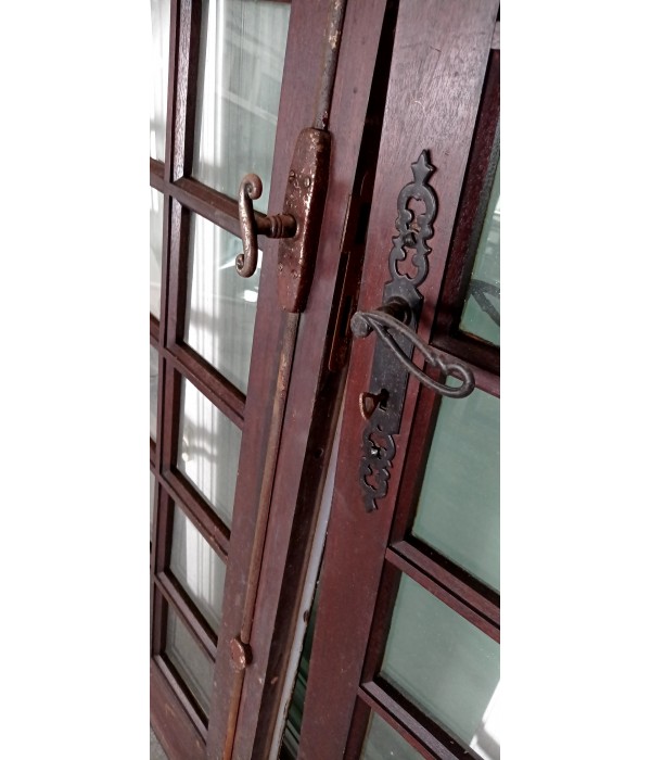 Porte double bois cintrée simple...