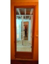 86x217 Porte bois ext vitrée