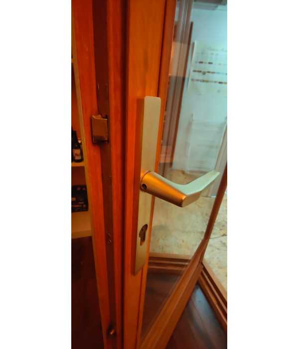 86x217 Porte bois ext vitrée