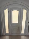 90x210 Porte d'entrée cintrée DV PVC