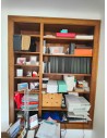 Bibliothèque bois encastrée
