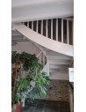 Escalier bois demi tournant