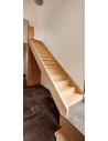 Escalier droit Hêtre lamellé-collé + sous-placards