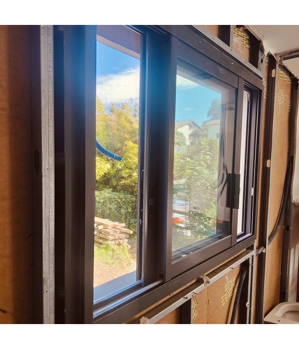 124 x95 Fenêtre coulissante ALU DV 2 vtx