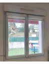 126x125 Fenêtre PVC 2vtx + volet roulant TECHNAL