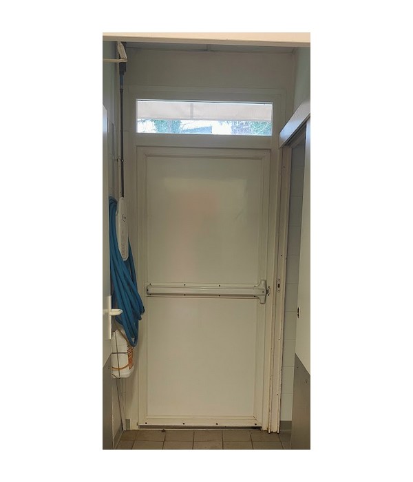 104 x 232 Porte de secours PVC + imposte