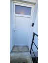 79x226 Porte de service semi vitrée PVC