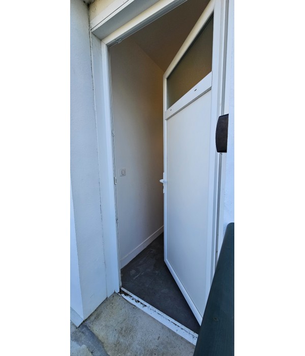 79x226 Porte de service semi vitrée PVC