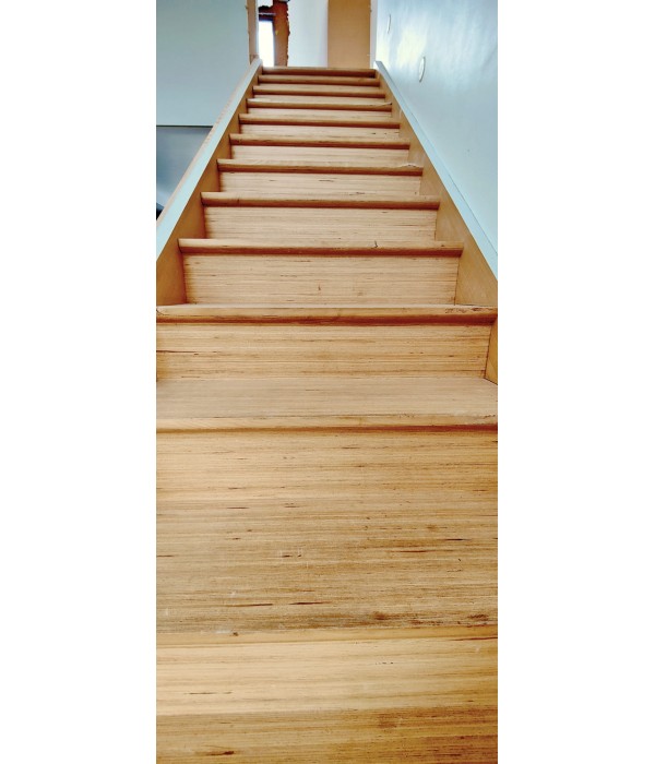 Escalier droit Hêtre lamellé-collé +...