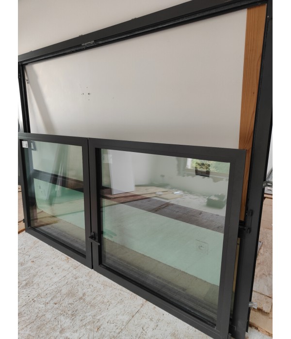 219 x 169 Fenêtre ALU semi fixe 2vtx...