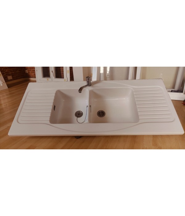 Evier céramique double bac Jacob Delafon
