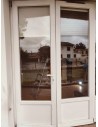 160x231 Porte semi-vitrée PVC 2 vantaux