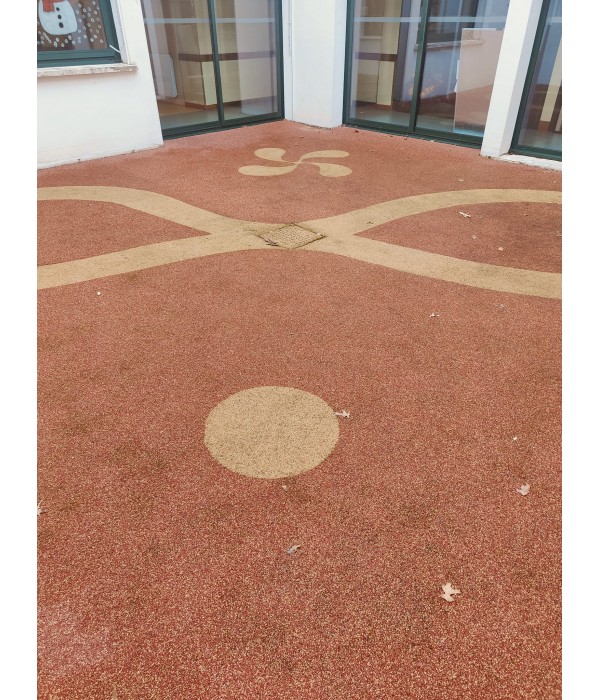 Sol revêtement amortissant aire de jeux