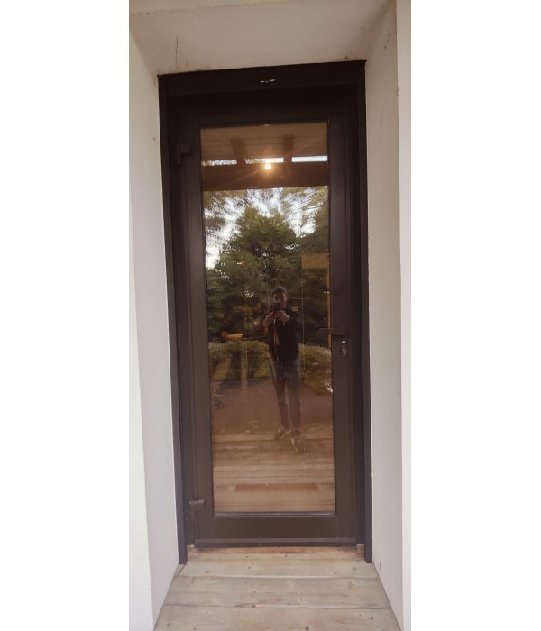 90x215 Porte de seervice vitrée ALU...